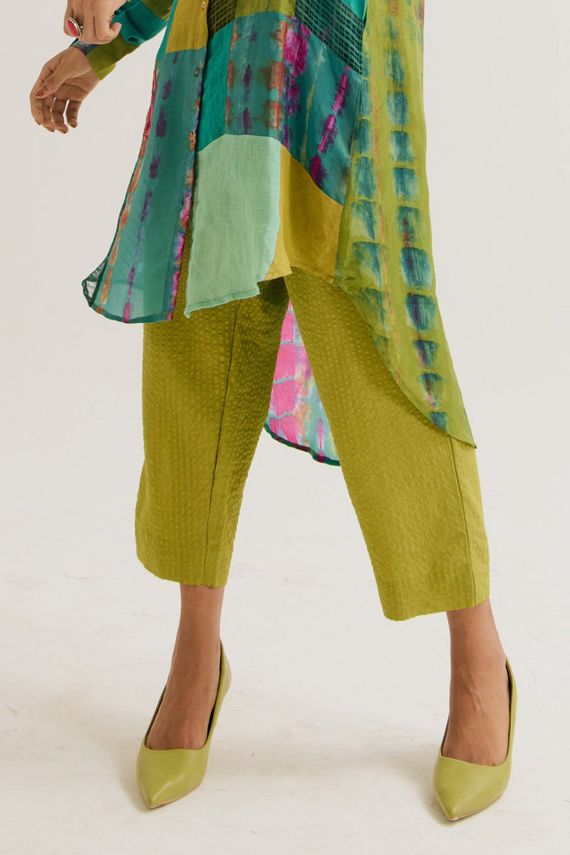 Shrub Rose Pant handloom cotton pant/trouser by Capisvirleo in pink for women Worldwide