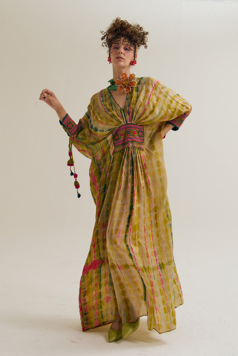 Daisy Kaftan habutai silk tunics/kaftan by Capisvirleo in off white for women Worldwide