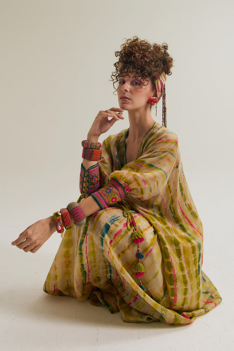 Daisy Kaftan habutai silk tunics/kaftan by Capisvirleo in off white for women Worldwide