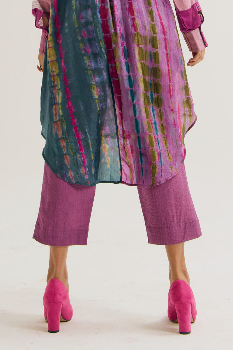 Shrub Rose Pant handloom cotton pant/trouser by Capisvirleo in pink for women Worldwide