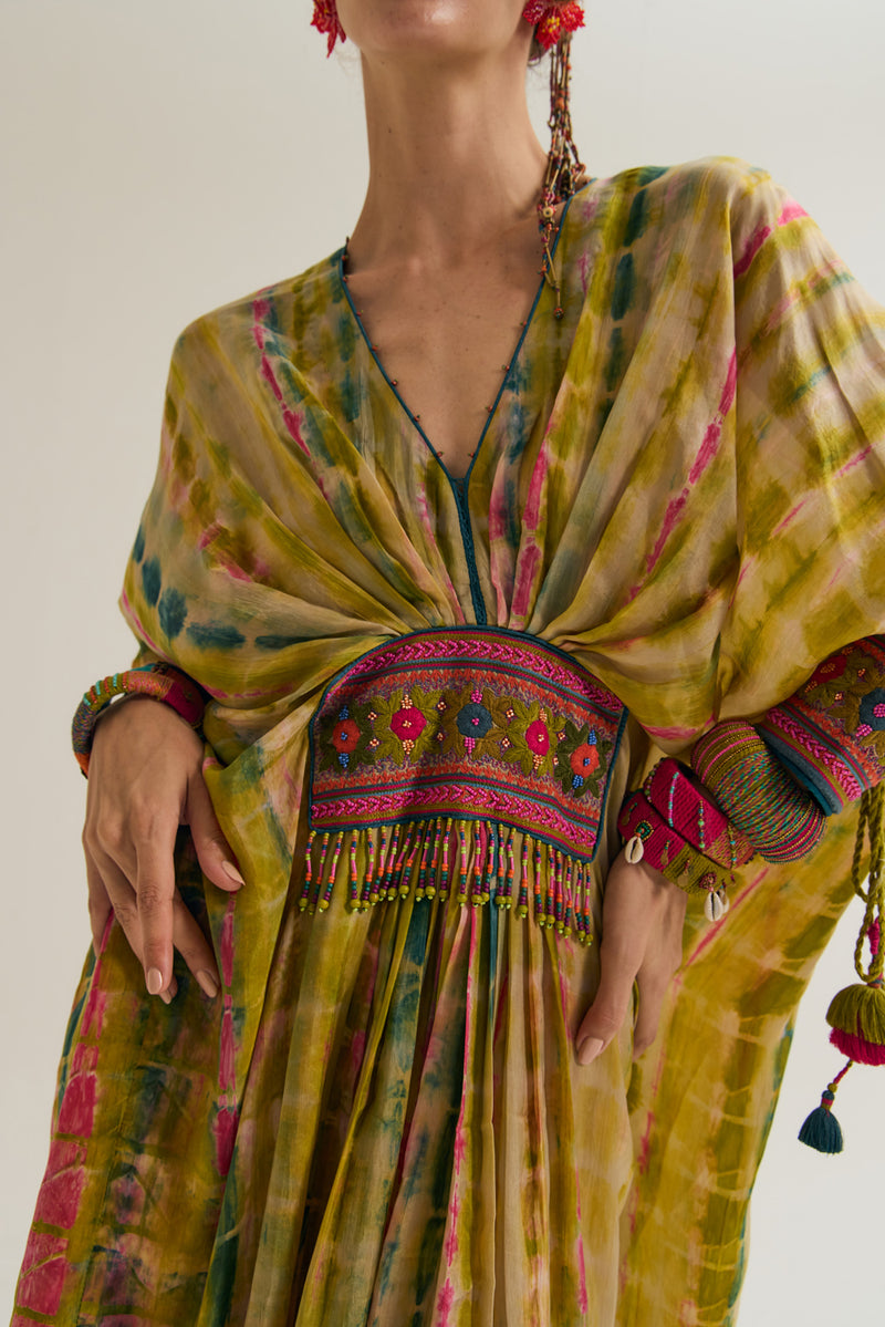 Daisy Kaftan habutai silk tunics/kaftan by Capisvirleo in off white for women Worldwide