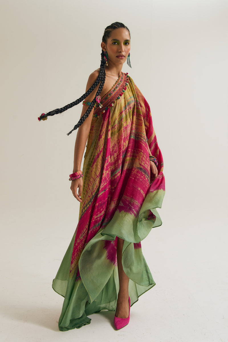Heather Dress habutai silk dress by Capisvirleo in pink for women Worldwide