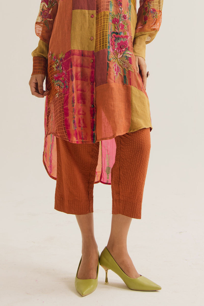 Shrub Rose Set jute,linen,silk,handloom cotton co-ord set by Capisvirleo in pink for women Worldwide