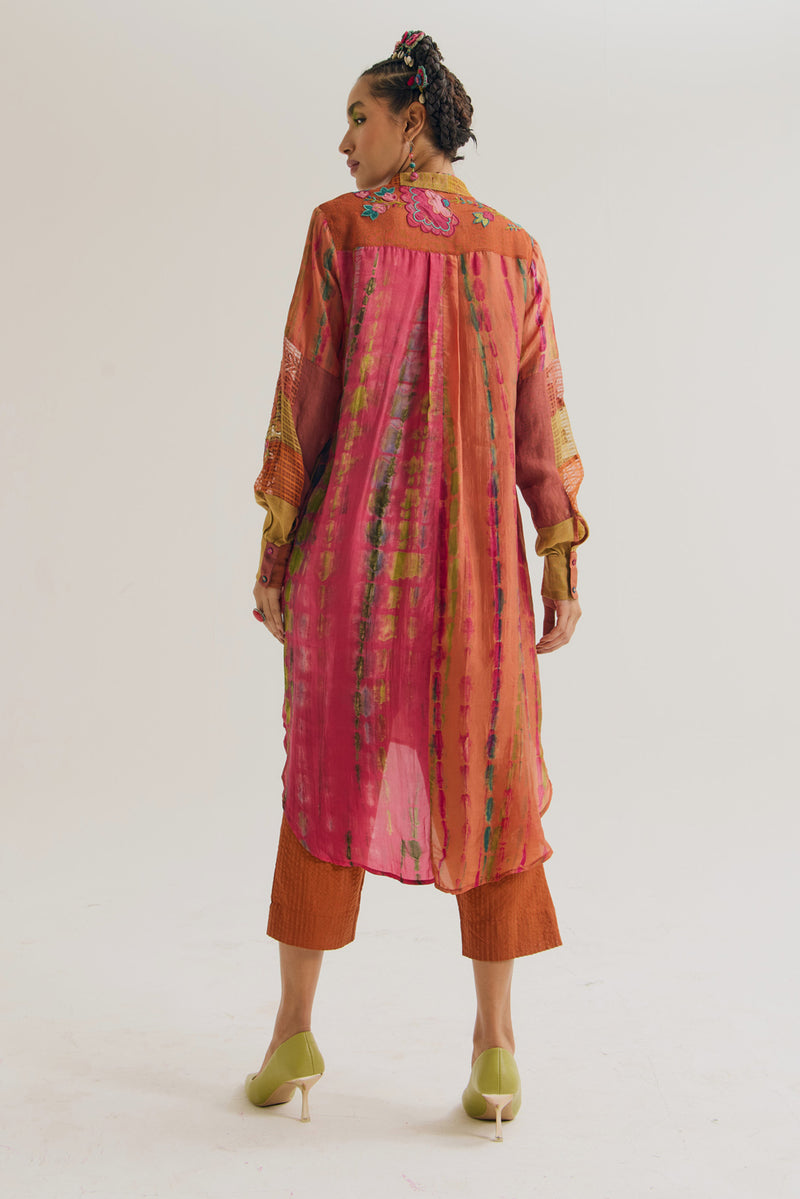 Shrub Rose Set jute,linen,silk,handloom cotton co-ord set by Capisvirleo in pink for women Worldwide