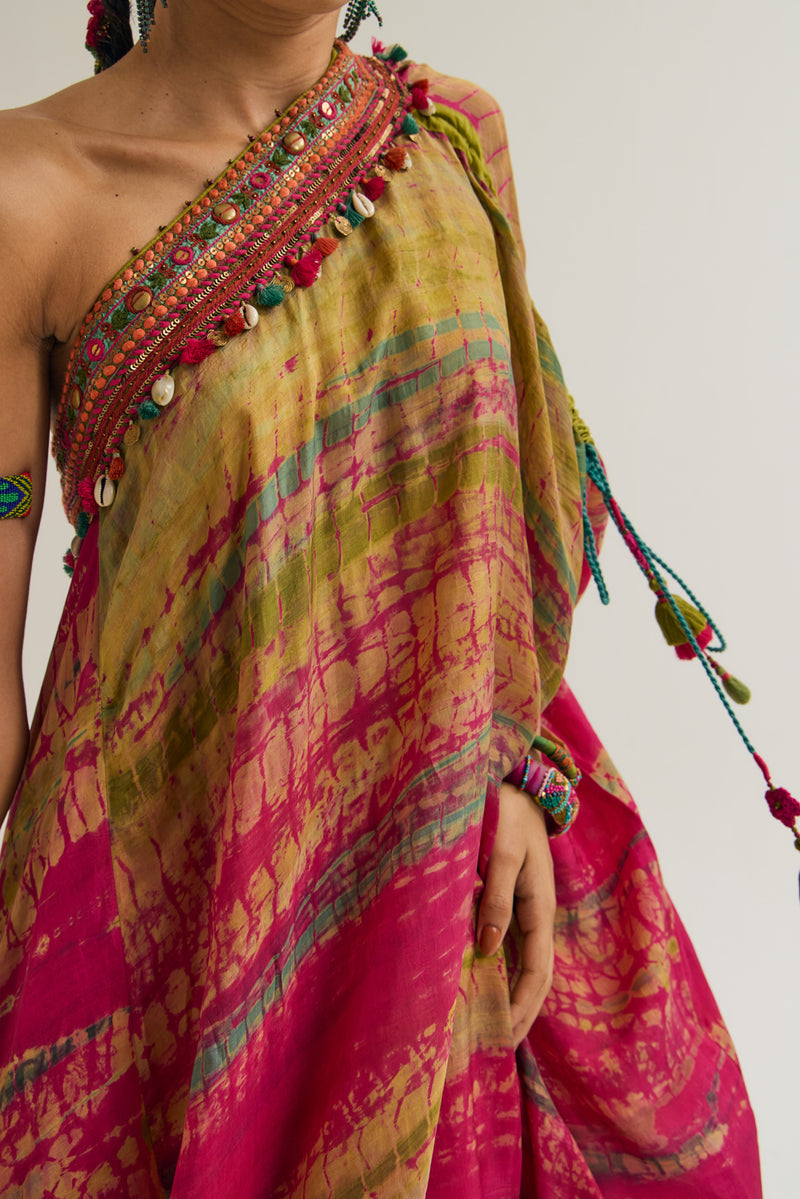Heather Dress habutai silk dress by Capisvirleo in pink for women Worldwide