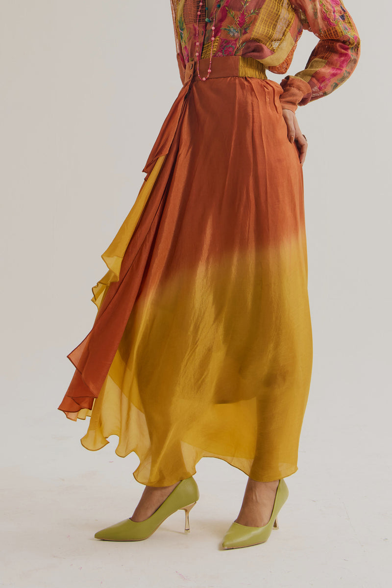 Vinca Skirt habutai silk skirt by Capisvirleo in green for women Worldwide