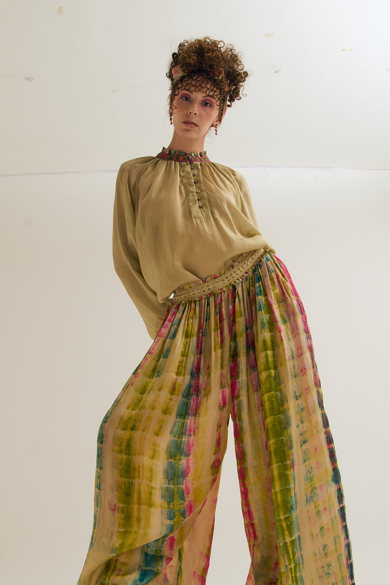 Bauhini Pants habutai silk pant/trouser by Capisvirleo in multi-color for women Worldwide