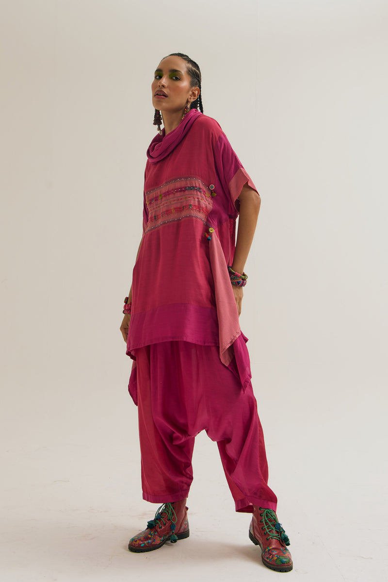 Plumaria Co Ord Set cotton silk co-ord set by Capisvirleo in teal for women Worldwide