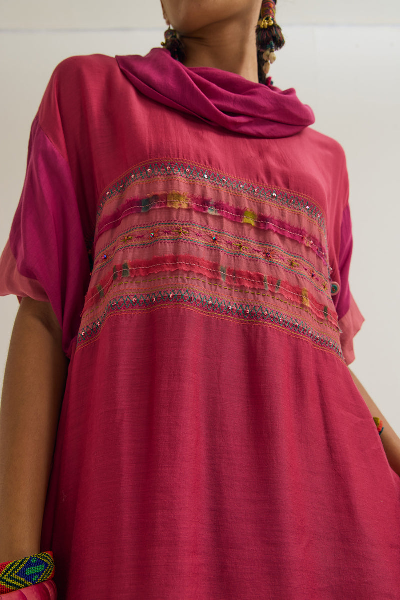 Plumaria Co Ord Set cotton silk co-ord set by Capisvirleo in teal for women Worldwide