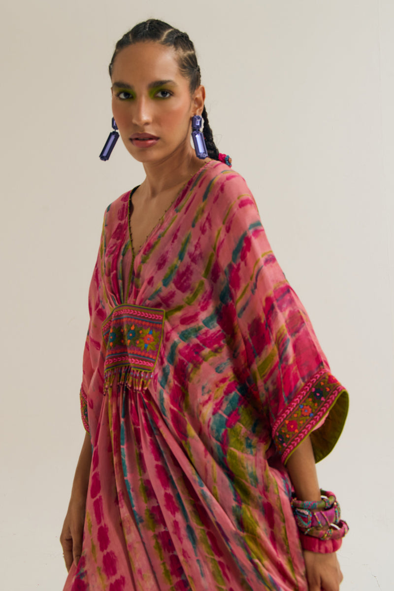 Aster Kaftan habutai silk tunics/kaftan by Capisvirleo in off white for women Worldwide