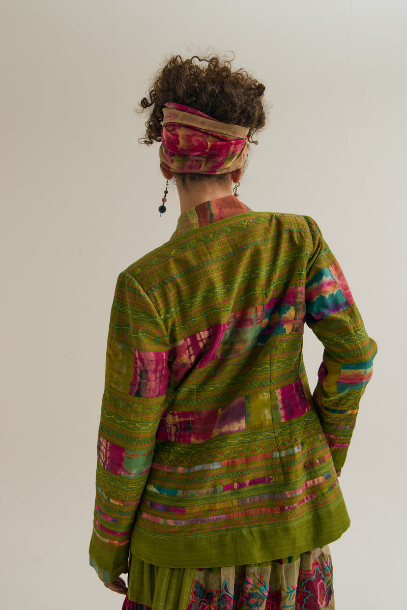 Graceland Jacket chanderi silk jacket/overlay by Capisvirleo in multi-color for women Worldwide