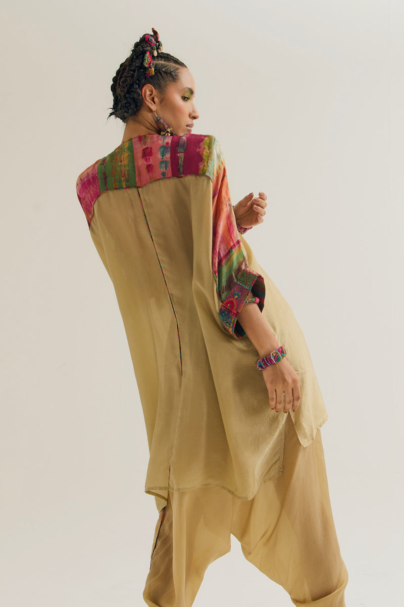 Zinnia Set habutai silk co-ord set by Capisvirleo in yellow for women Worldwide