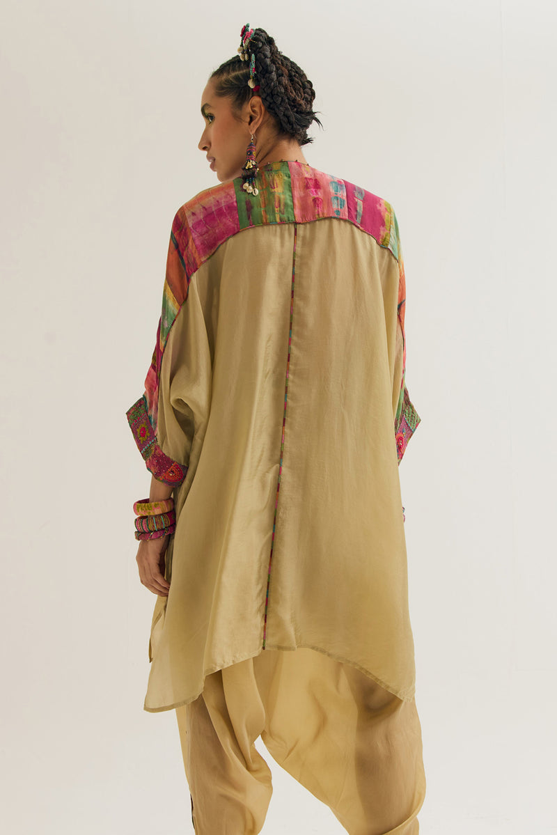 Zinnia Set habutai silk co-ord set by Capisvirleo in yellow for women Worldwide