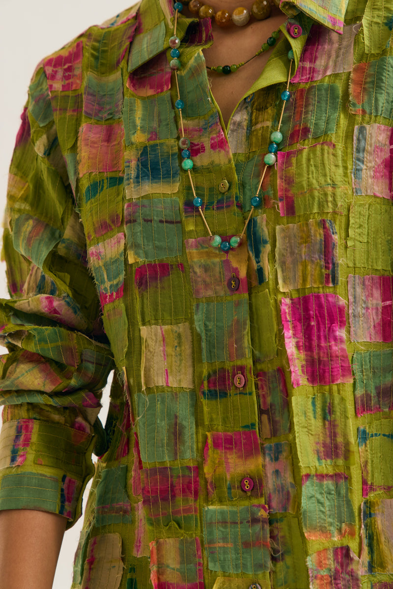 Cosmos Shirt chanderi silk top/shirt by Capisvirleo in off white for women Worldwide
