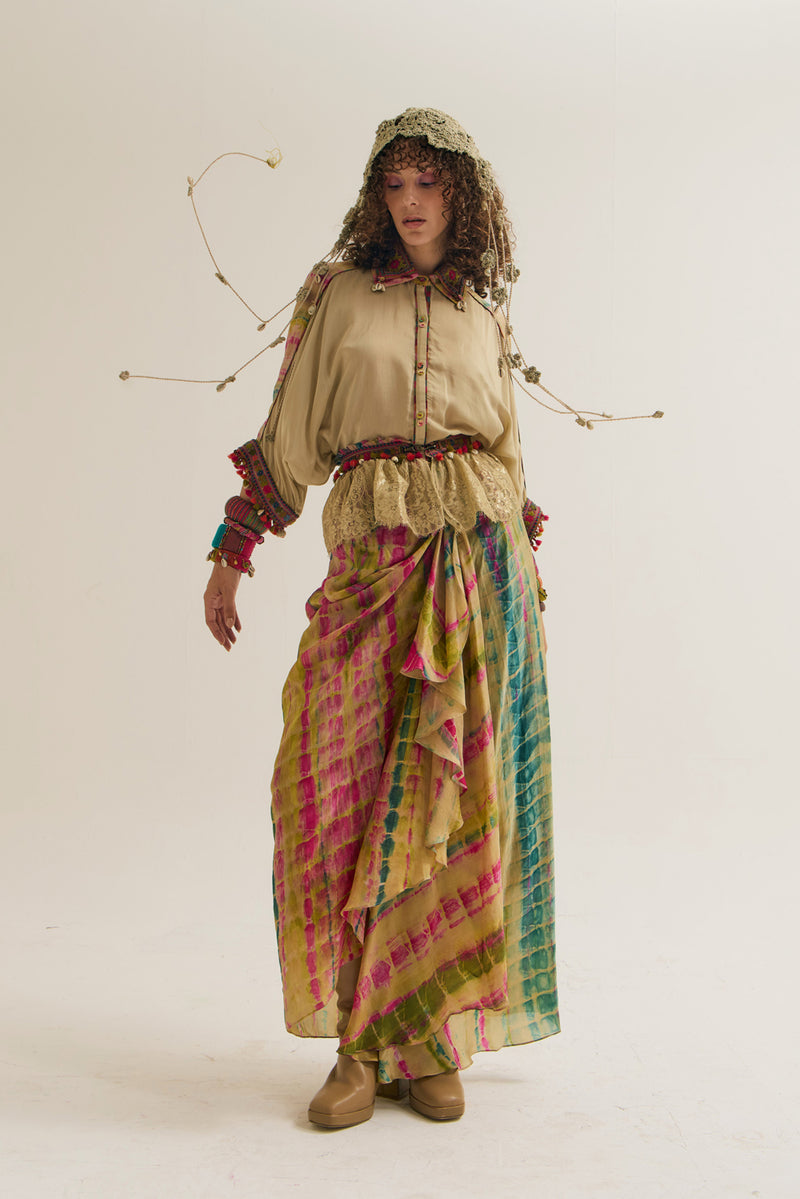 Dahlia Skirt habutai silk skirt by Capisvirleo in multi-color for women Worldwide