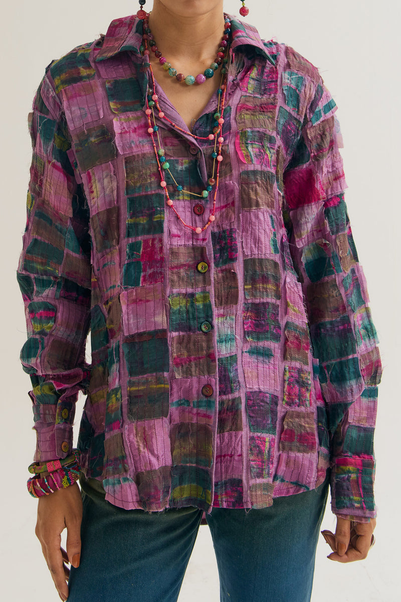 Cosmos Shirt chanderi silk top/shirt by Capisvirleo in off white for women Worldwide
