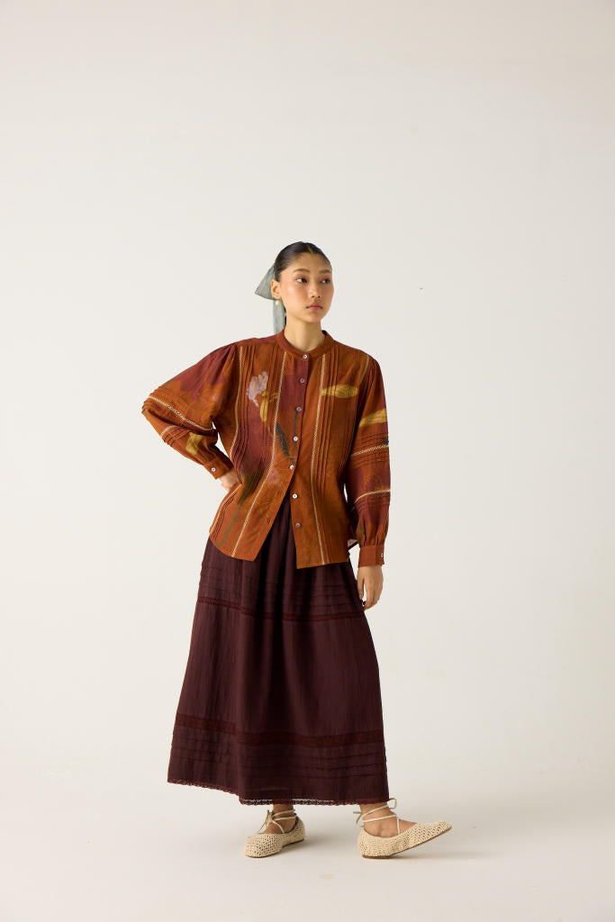 CARA SET-(FOLIAGE + SCALE PRINT) cotton by CORD in multi for women Worldwide