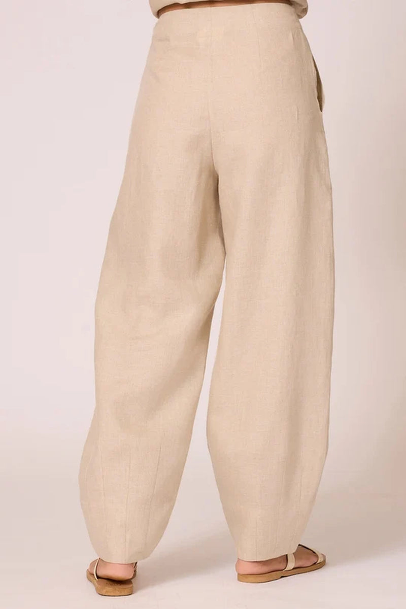 Cariad Set 100% linen co-ord set by The Summer House in beige for women Worldwide