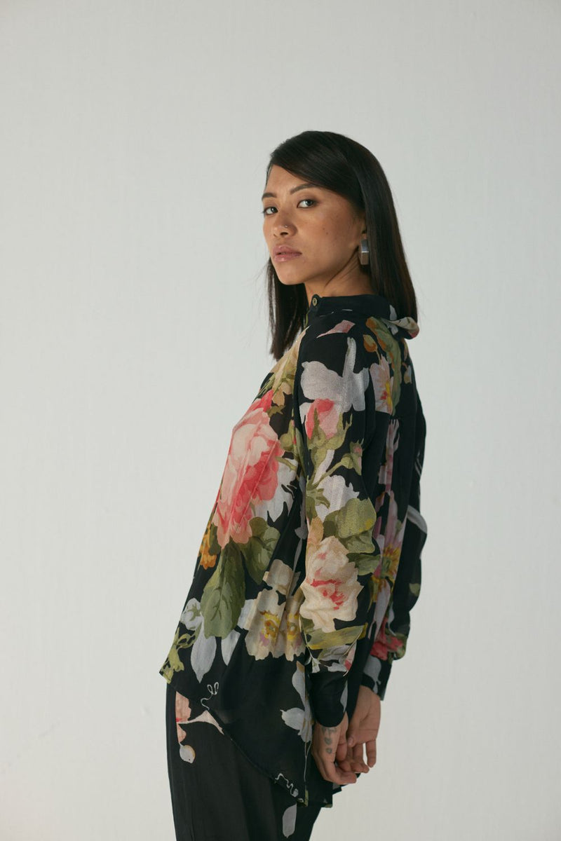 Carmine Co-Ord Set by YAM in black color for women Worldwide