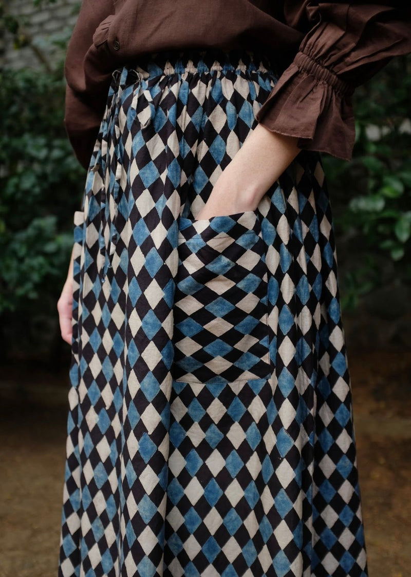 Casey - Ajrakh silk by MASON AND MILL in multi color for women Worldwide