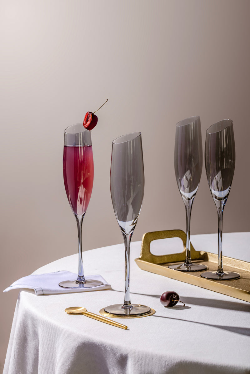 Slate Champagne Flutes-Set of 4