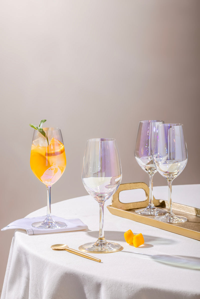 Opalescent Stem Glass-Set of 4
