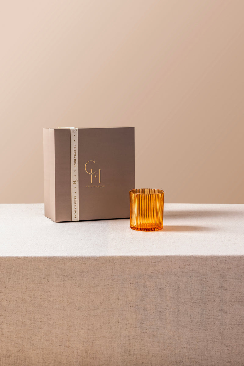 Warm Amber Tea Light Holder-Set of 4