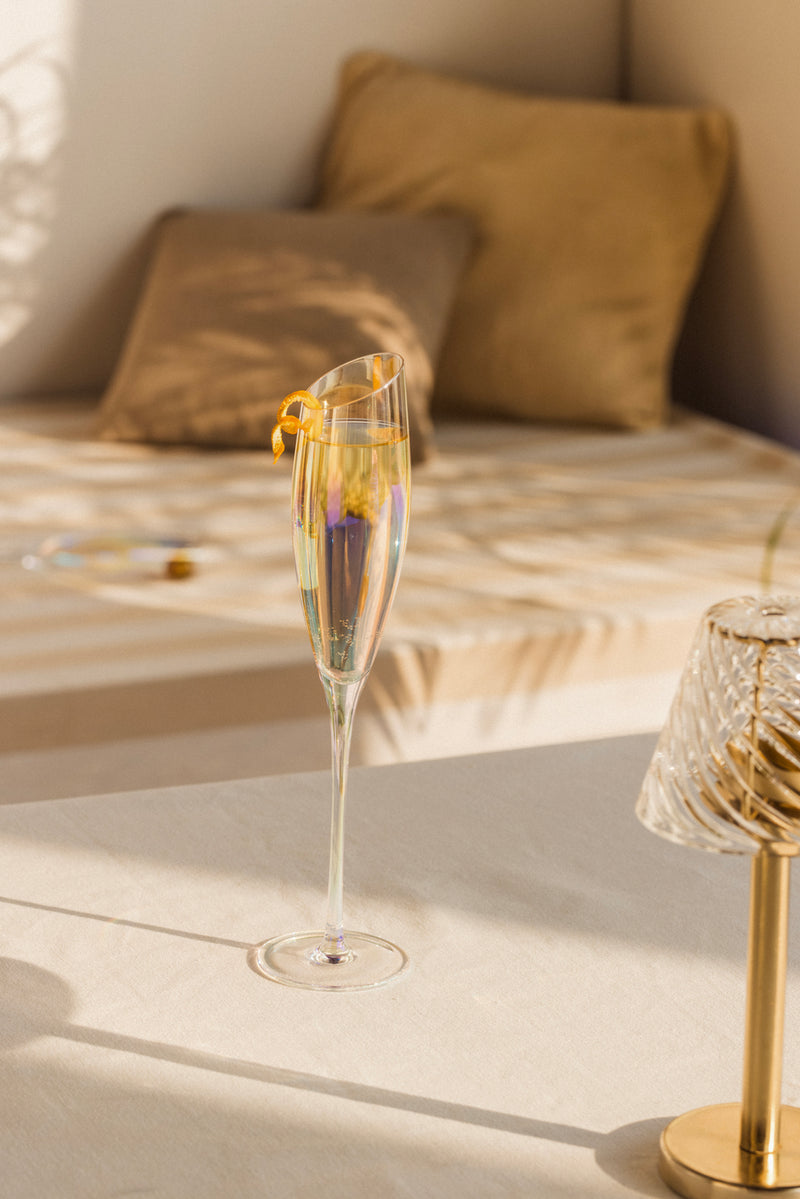 Opalescent Champagne Flutes-Set of 4