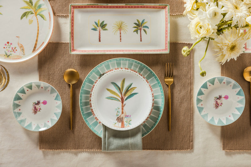 Eterna Crane Quarter Plate-Set of 2