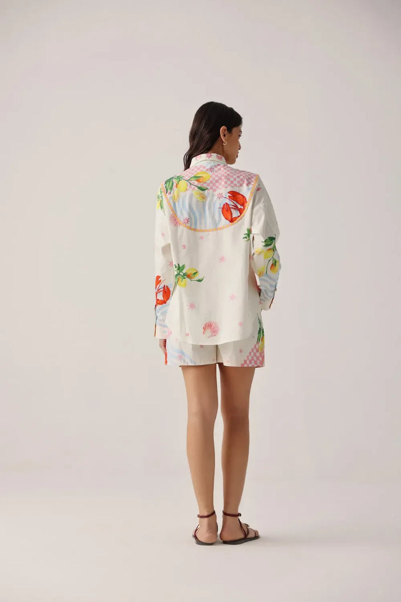 Celia Shirt - Summer Zest poplin by NOIB for women Worldwide