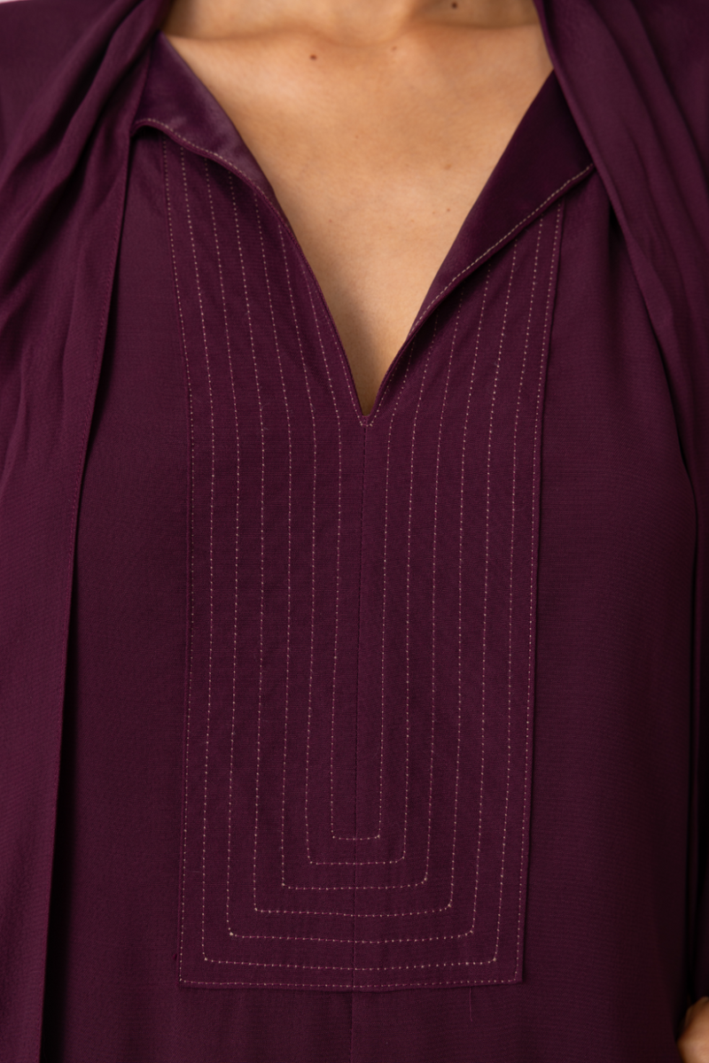 Celie Wine Tie Top satin by The Summer House in orange color for women Worldwide