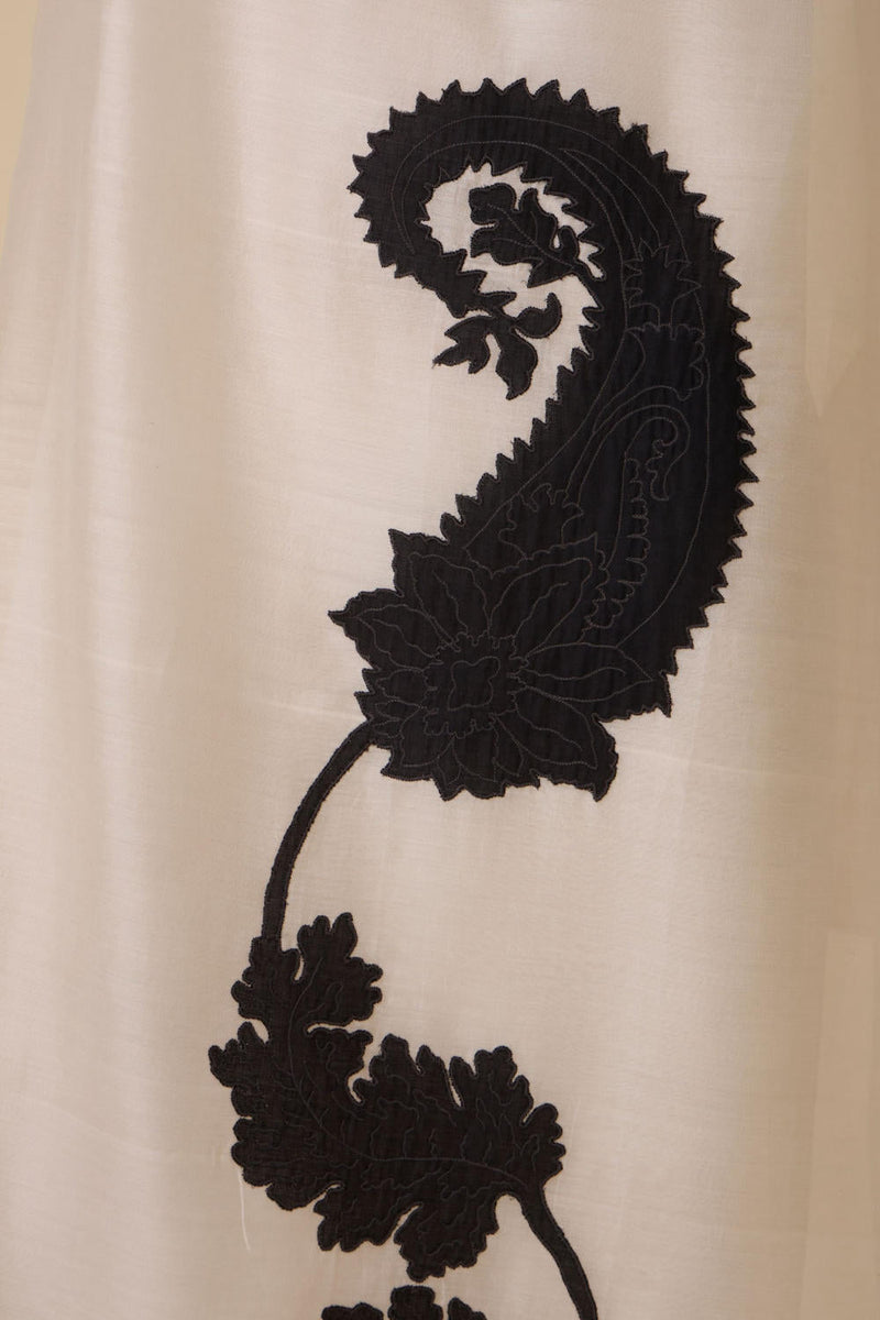 Cersei Paisley Embroidered Dress chanderi by The Summer House in black color for women Worldwide