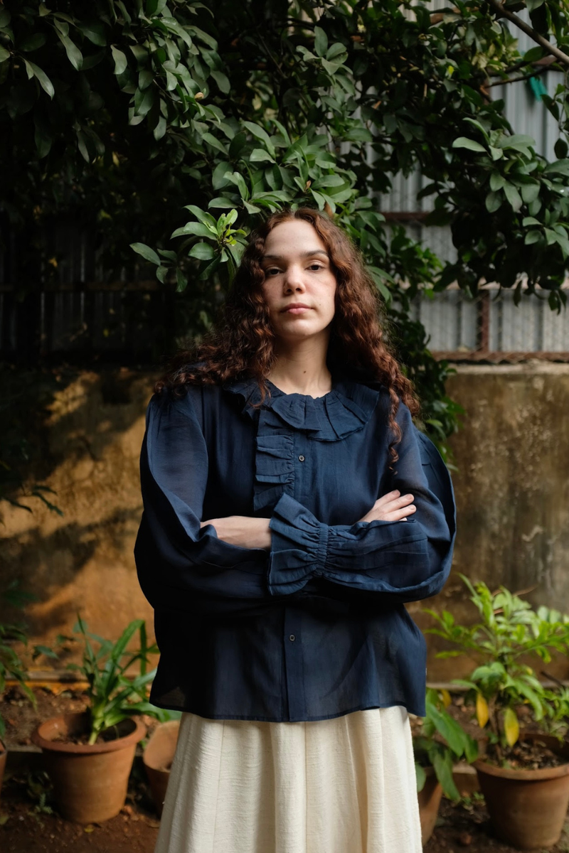 Charlotte - Indigo silk by MASON AND MILL for women Worldwide