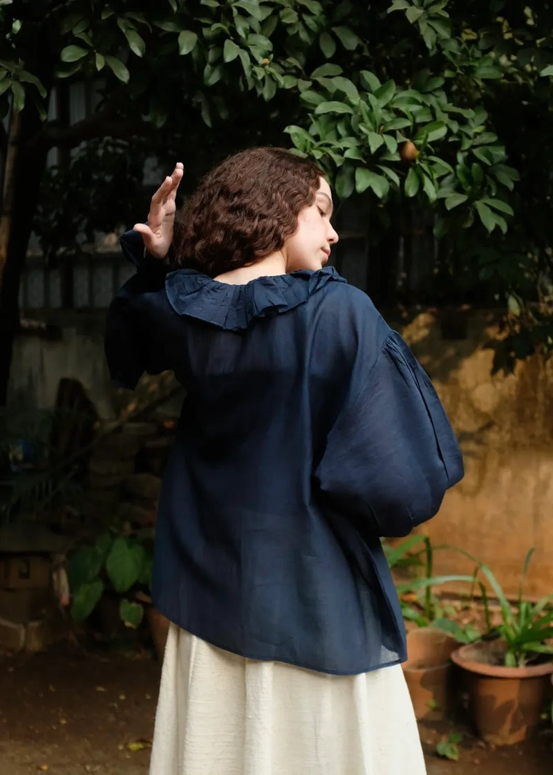 Charlotte - Indigo silk by MASON AND MILL for women Worldwide
