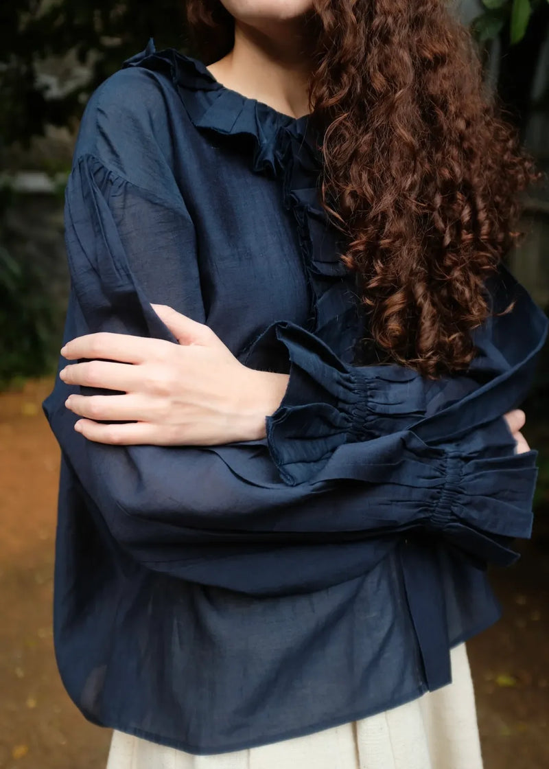 Charlotte - Indigo silk by MASON AND MILL for women Worldwide