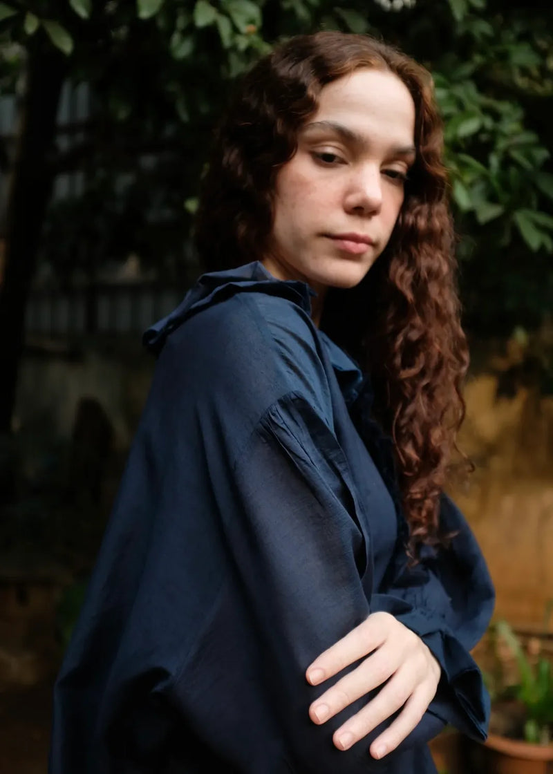 Charlotte - Indigo silk by MASON AND MILL for women Worldwide