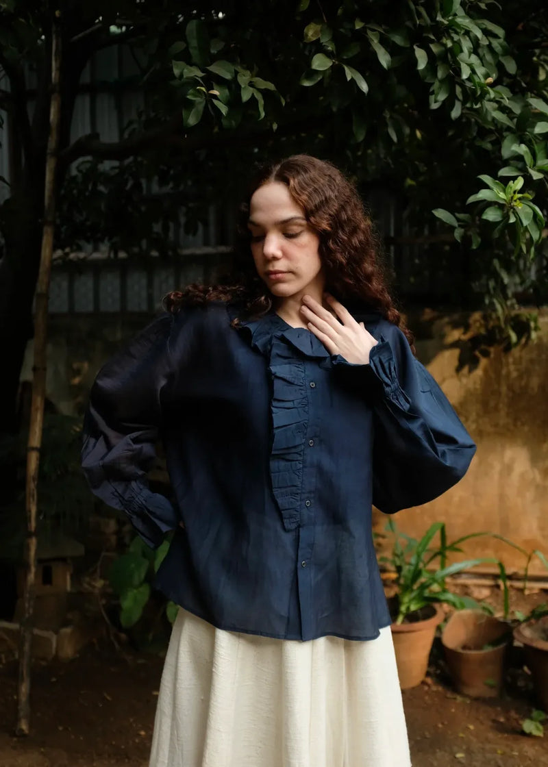 Charlotte - Indigo silk by MASON AND MILL for women Worldwide