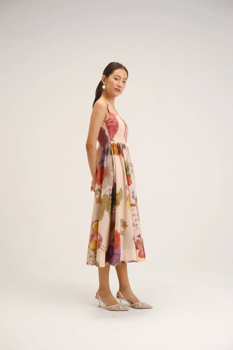 Cherimoya Cherry Dress cotton dress by YAM in multi-color for women Worldwide