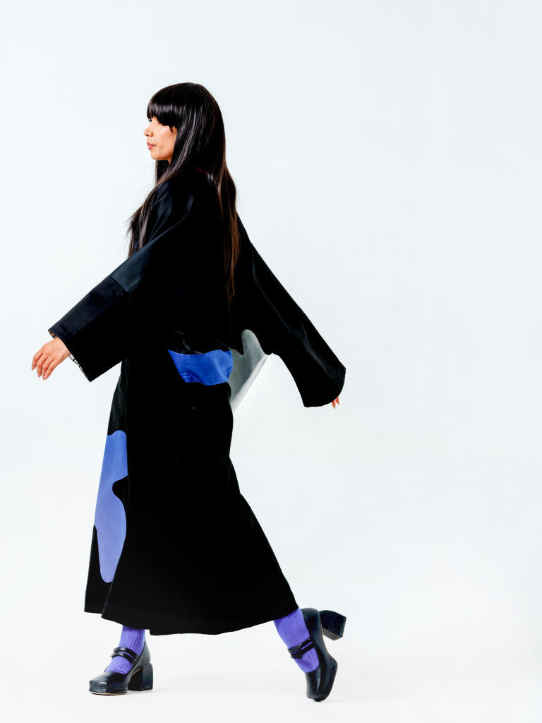 Chia Jacket- (Black + Blue + Natural)