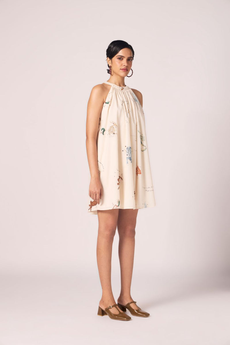 Chica Zodiac Print Cotton Dress cotton by The Summer House for women Worldwide