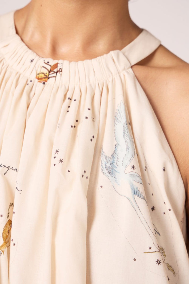 Chica Zodiac Print Cotton Dress cotton by The Summer House for women Worldwide
