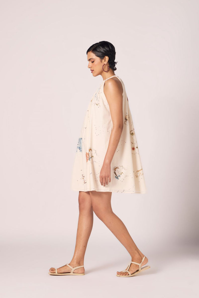Chica Zodiac Print Cotton Dress cotton by The Summer House for women Worldwide