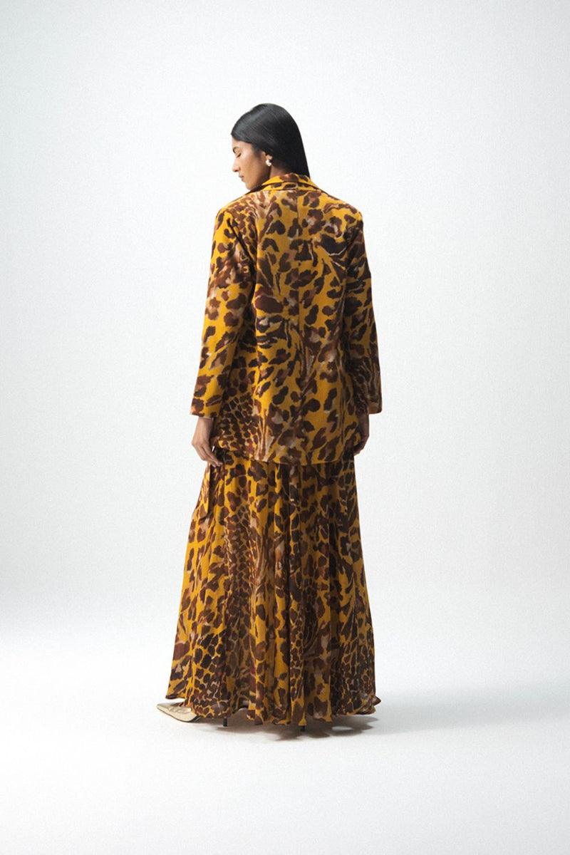 CHITARA CREPE DRESS by Yam in yellow color for women Worldwide