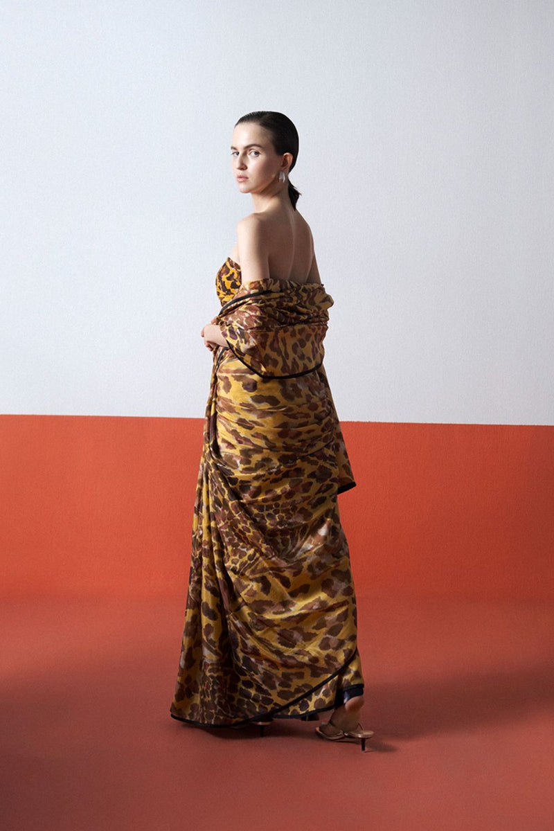 CHITARA SAREE silk by Yam in yellow color for women Worldwide