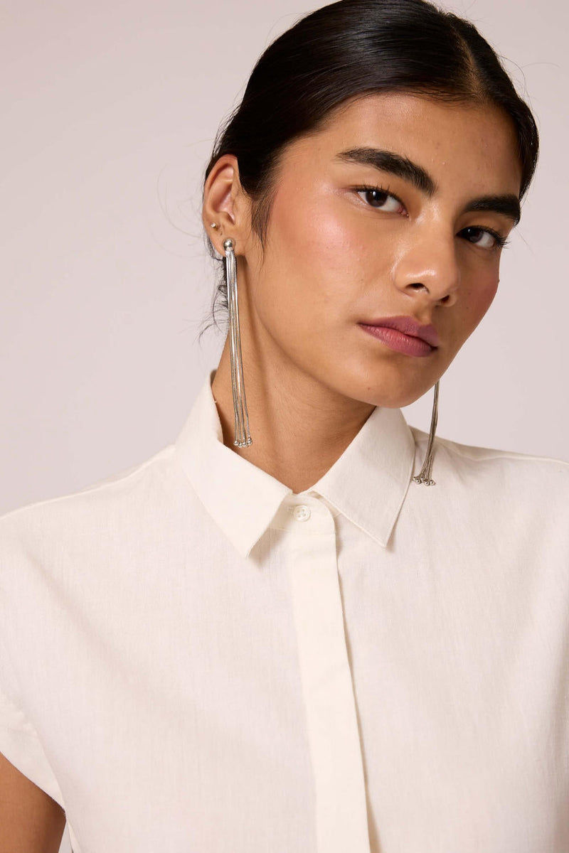 Cicaro Shirt - Blanc cotton by The Summer House in white color for women Worldwide