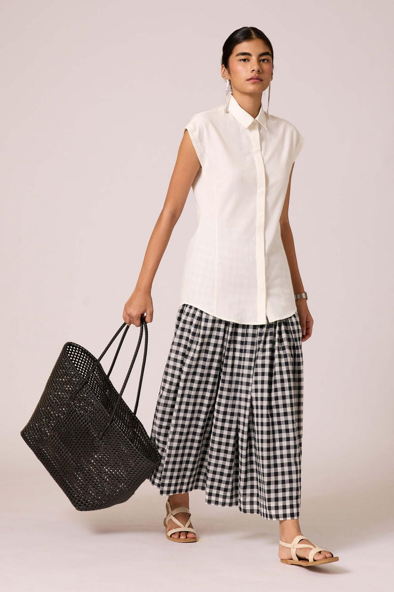 Cicaro Shirt - Blanc cotton by The Summer House in white color for women Worldwide