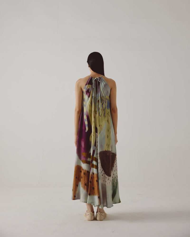 Circle Dress Long-Mirage cotton by CORD in multi for women Worldwide