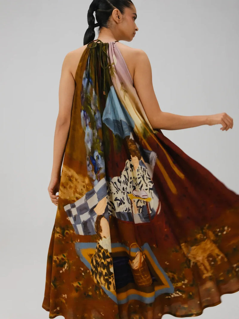 Circle Long Dress - Lakeside cotton by CORD for women Worldwide