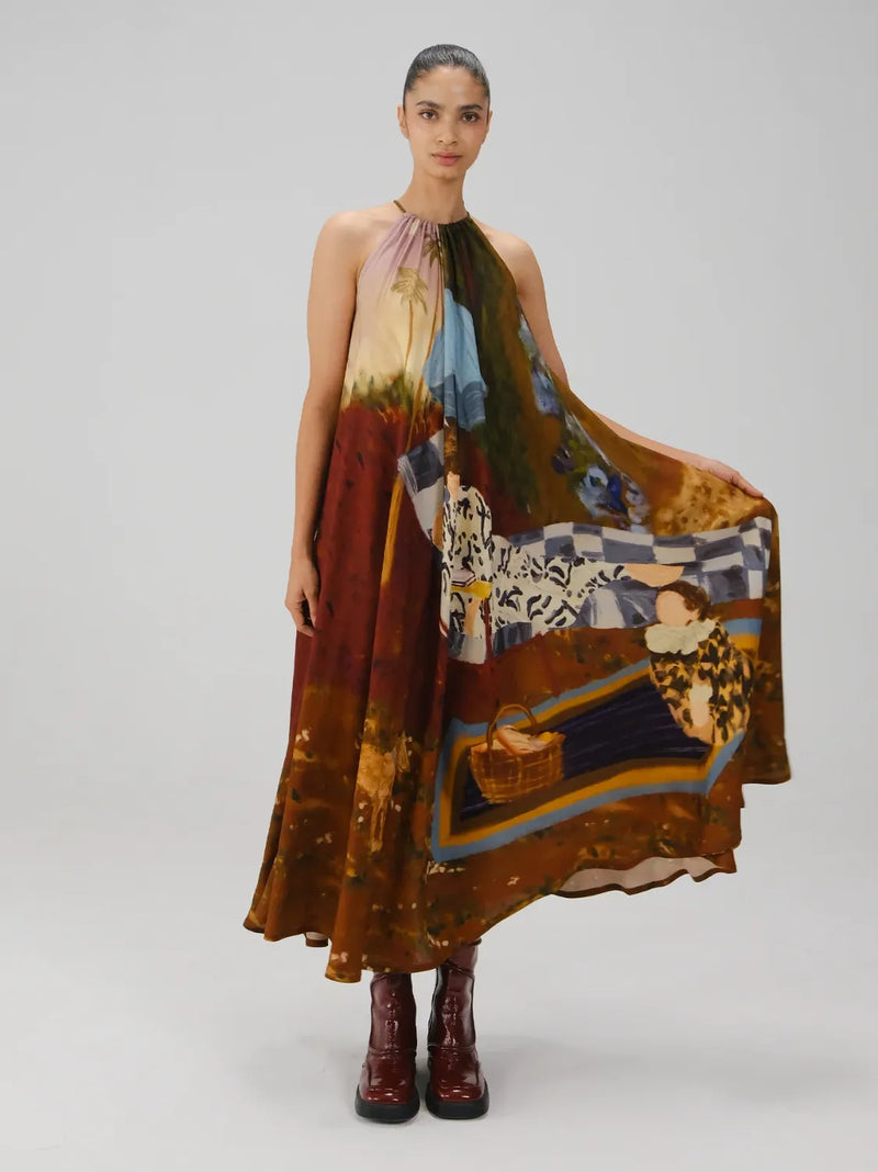 Circle Long Dress - Lakeside cotton by CORD for women Worldwide