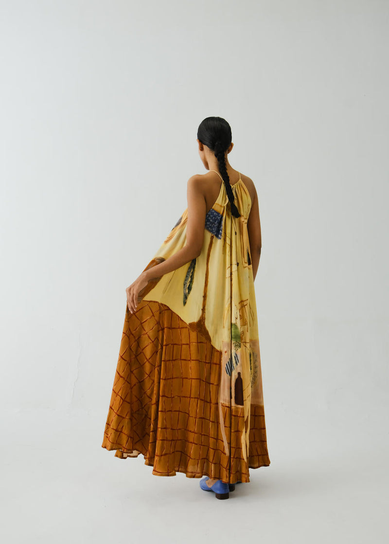 Circle Long Dress-Fisherman cotton by CORD for women Worldwide